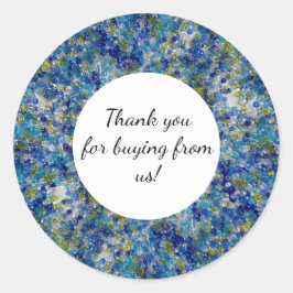 私たちブルー買ビーズから ラウンドシール