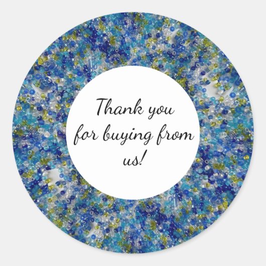 私たちブルー買ビーズから ラウンドシール (正面)