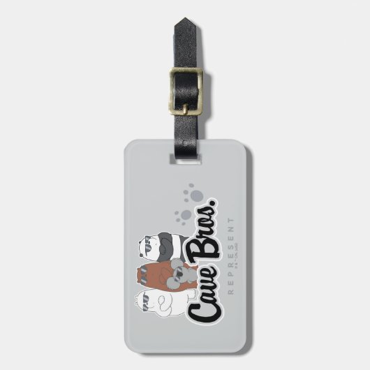 私たちベアの熊 – 洞窟の兄弟。表示 ラゲッジタグ (正面縦)