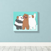 私たちベアベアベアグループの抱擁 キャンバスプリント (インサイチュ (ウッドフロア))