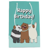 私たちベアベアベアグループの抱擁 ミディアムペーパーバッグ (正面)