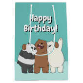 私たちベアベアベアグループの抱擁 ミディアムペーパーバッグ (裏面)