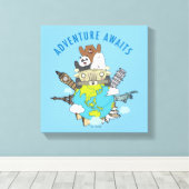 私たちベア – アドベンチャー待ち キャンバスプリント (インサイチュ (ウッドフロア))