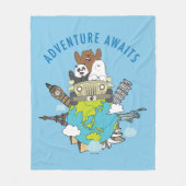 私たちベア – アドベンチャー待ち フリースブランケット (正面)