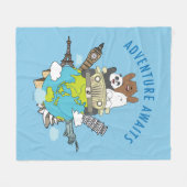 私たちベア – アドベンチャー待ち フリースブランケット (正面(横))