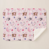 私たちベア – バレンタインハートパターン シェルパブランケット (正面(横))