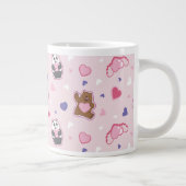 私たちベア – バレンタインハートパターン ジャンボコーヒーマグカップ (右)