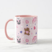 私たちベア – バレンタインハートパターン マグカップ (左)