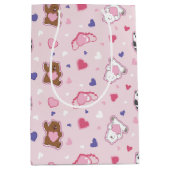 私たちベア – バレンタインハートパターン ミディアムペーパーバッグ (正面)