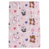 私たちベア – バレンタインハートパターン ミディアムペーパーバッグ (裏面)