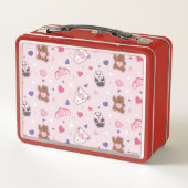 私たちベア – バレンタインハートパターン メタルランチボックス (裏面)