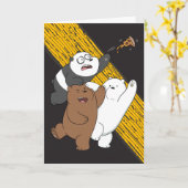 私たちベア – 最後のピザのスライス カード (黄色い花)