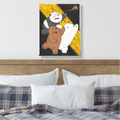 私たちベア – 最後のピザのスライス キャンバスプリント (インサイチュ (寝室))