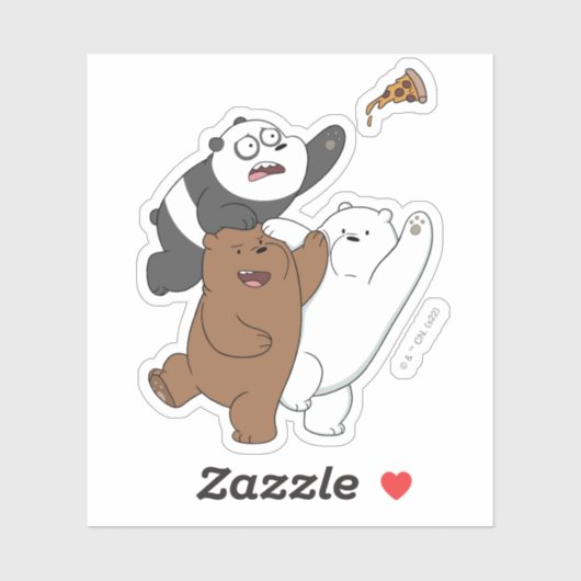 私たちベア – 最後のピザのスライス シール (シート)