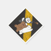 私たちベア – 最後のピザのスライス スタンダードカクテルナプキン (角)