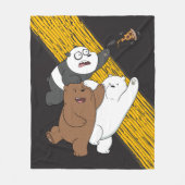 私たちベア – 最後のピザのスライス フリースブランケット (正面)