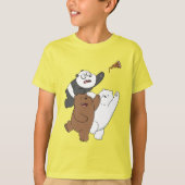 私たちベア – 最後のピザのスライス Tシャツ (正面)