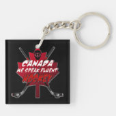私たちペラッ話スなホッケーカナダのリーフユーモアのキーチェーン キーホルダー (裏面)