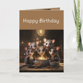 私たちポッサム動物たちのグループからお誕生日おめでとう カード