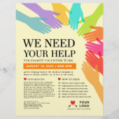 私たちミニマルはあなたのチャリティ救済ボランティアの広告が必要だ チラシ (正面)