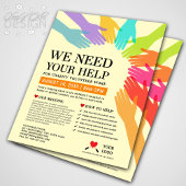 私たちミニマルはあなたのチャリティ救済ボランティアの広告が必要だ チラシ