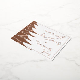 私たちメリーの家族からシックなクリスマス 箔シーズンポストカード