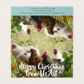 私たちメリークリスマスカードセットから鶏のルースター (外部フラット)