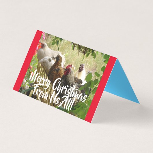 私たちメリークリスマスカードセットから鶏のルースター (正面)