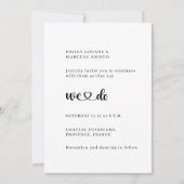 私たちモダンが愛するハートのミニマル結婚主義 招待状 (正面)