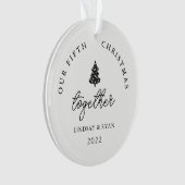 私たちモダンのクリスマスはカップルの記念日 オーナメント (正面)