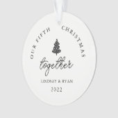 私たちモダンのクリスマスはカップルの記念日 オーナメント (正面)