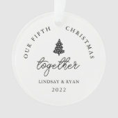 私たちモダンのクリスマスはカップルの記念日 オーナメント (正面)
