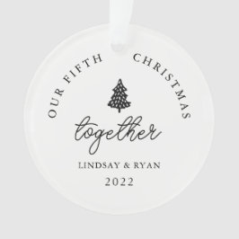 私たちモダンのクリスマスはカップルの記念日 オーナメント