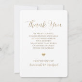 私たちモダンのハートで永遠にスクリプト翼の写真 サンキューカード (裏面)