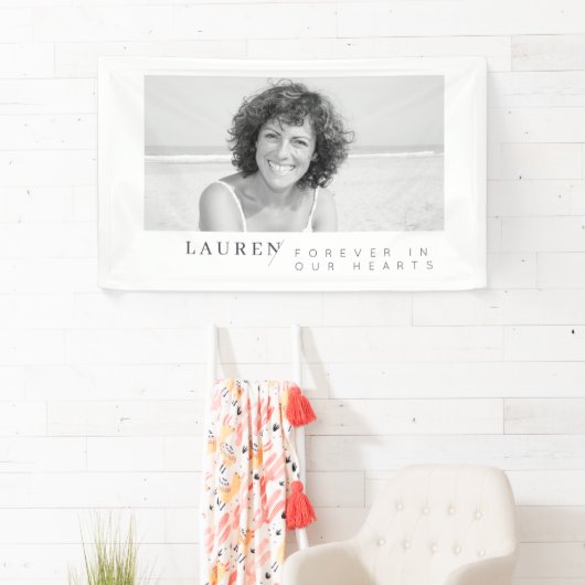 私たちモダンのハートで永遠にミニマル写真 横断幕 (インサイチュ)