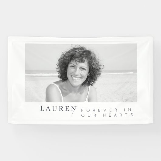 私たちモダンのハートで永遠にミニマル写真 横断幕 (横)