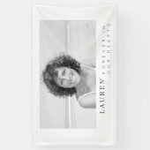 私たちモダンのハートで永遠にミニマル写真 横断幕 (縦)