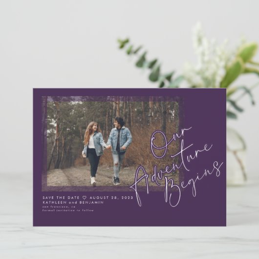 私たちモダンの冒険が始まる日付写真を保存 セーブザデート (スタンド正面)