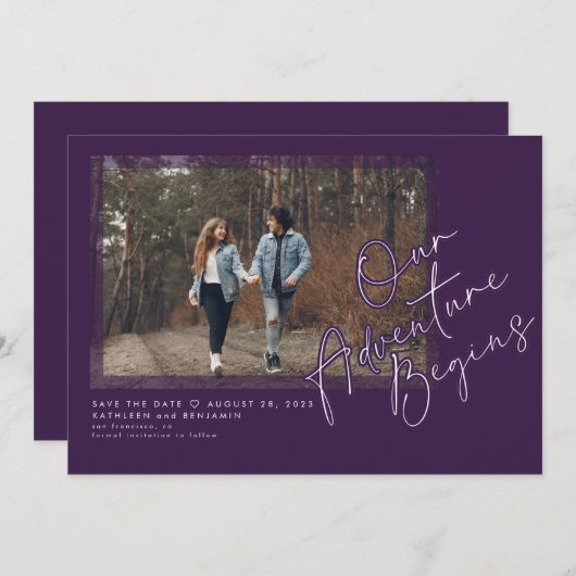 私たちモダンの冒険が始まる日付写真を保存 セーブザデート (正面/裏面)