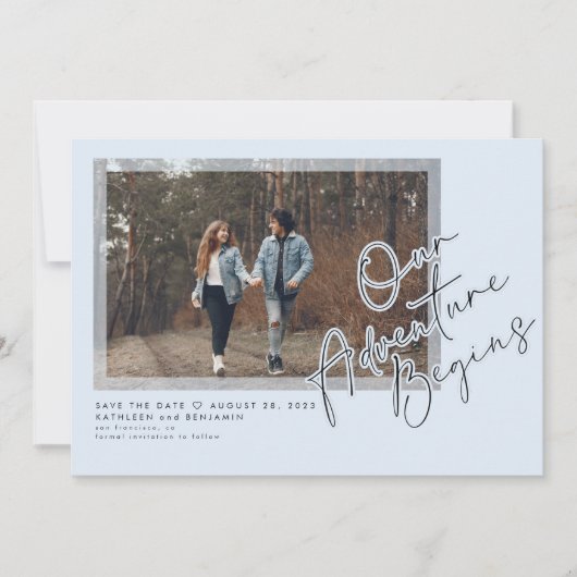 私たちモダンの冒険が始まる日付写真を保存 セーブザデート (正面)