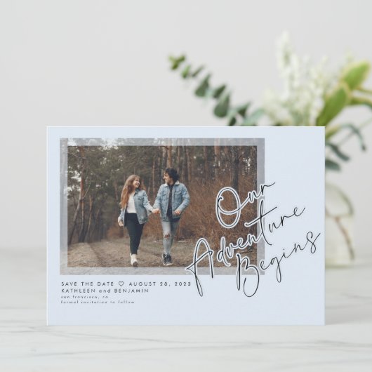 私たちモダンの冒険が始まる日付写真を保存 セーブザデート (スタンド正面)