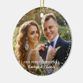 私たちモダンの初めてのクリスマスはフローラさん セラミックオーナメント (左)