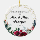 私たちモダンの初めてのクリスマスはフローラさん セラミックオーナメント (裏面)