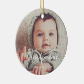 私たちモダンの初めてのクリスマスは祖父母 セラミックオーナメント (右)