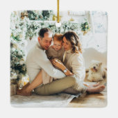 私たちモダンの初めてのクリスマス | 2枚の写真 セラミックオーナメント (裏面)