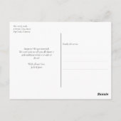 私たちモダンの得結婚したシンプル驚きの写真 ポストカード (裏面)