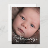 私たちモダンの恵みベビー写真を数え生まれたばかりのる 案内ポストカード (正面/裏面)