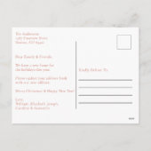 私たちモダンの新しいホームホリデームービングアナウンスメント シーズンポストカード (裏面)