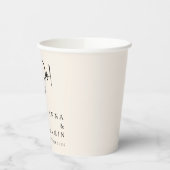 私たちモダンはカスタムエレガントウェディングアイボリーブラック 紙コップ (左)