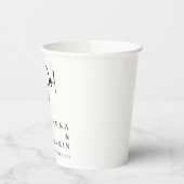 私たちモダンはカスタムエレガントウェディング白黒 紙コップ (左)